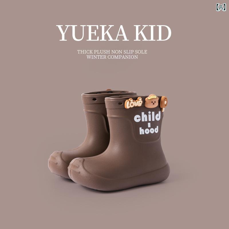 キッズ用 レインブーツ 長靴 子供用 レインブーツ 男の子 防水 特殊 通学 幼稚園 児 子供 ベビー ウォーター シューズ 女の子(4)