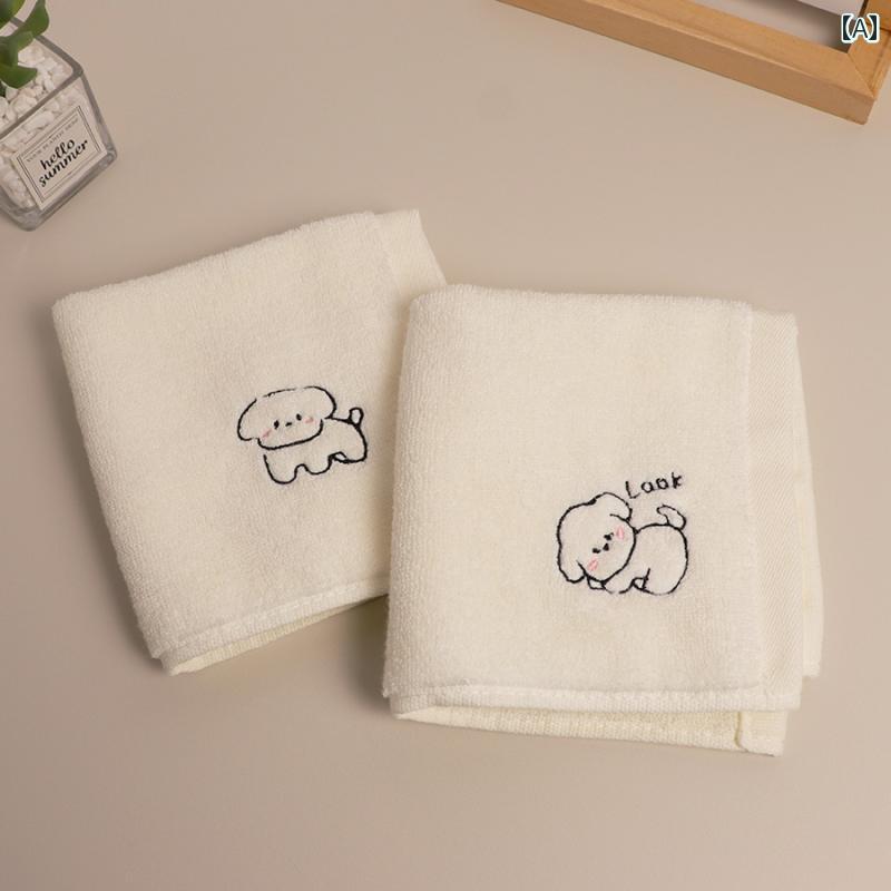 ハンカチ タオル かわいい 吊り下げ 可能 かわいい 綿の 正方形 タオル カップル 子供 学生 幼稚園 家..