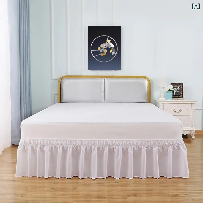 ベッド スカート カバー ホテルの 厚手 ベッド スカート 表面なし 伸縮性の ある エプロン ワンピースの 醜い プリンセス 滑り止め ベッドスプレッド スタイル