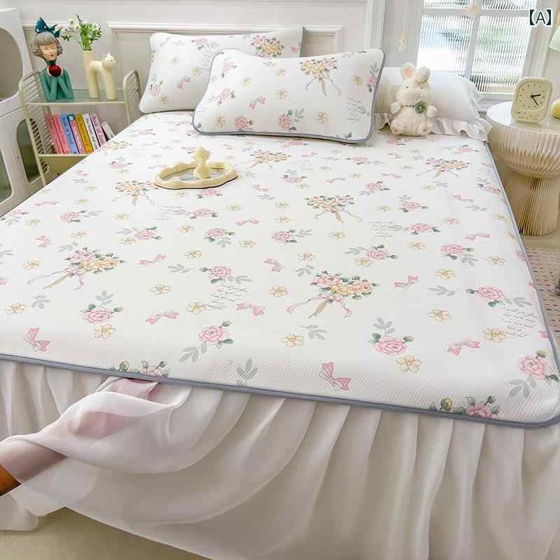 ベッド スカート カバー プリンセス スタイル 冷感 マット ベッド スカート 3点 セット 夏 レース エア..