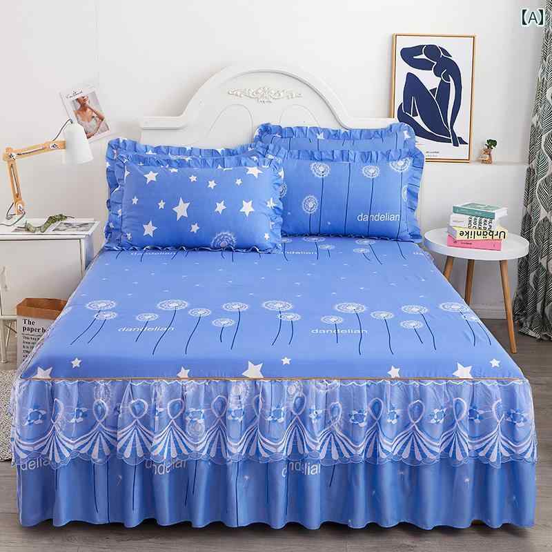 ベッド スカート カバー プリンセス ベッド スカート ワンピース シーツ レース レースの おしゃれな ベッドスプレッド 滑り止め 20 カバー