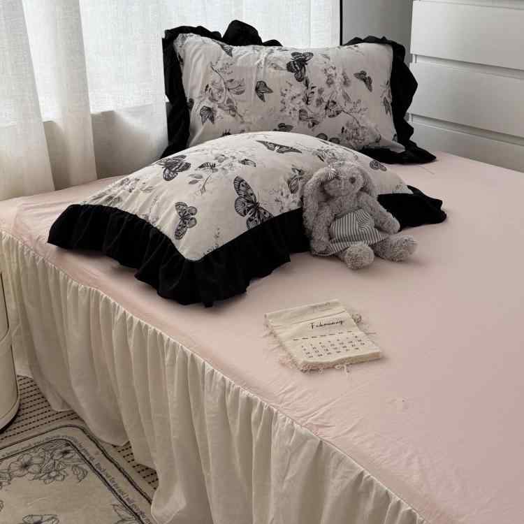 スタイリッシュ カバー ベッドスカート フレンチ 韓国 プリンセス スタイル レース ベッド スカート 15..