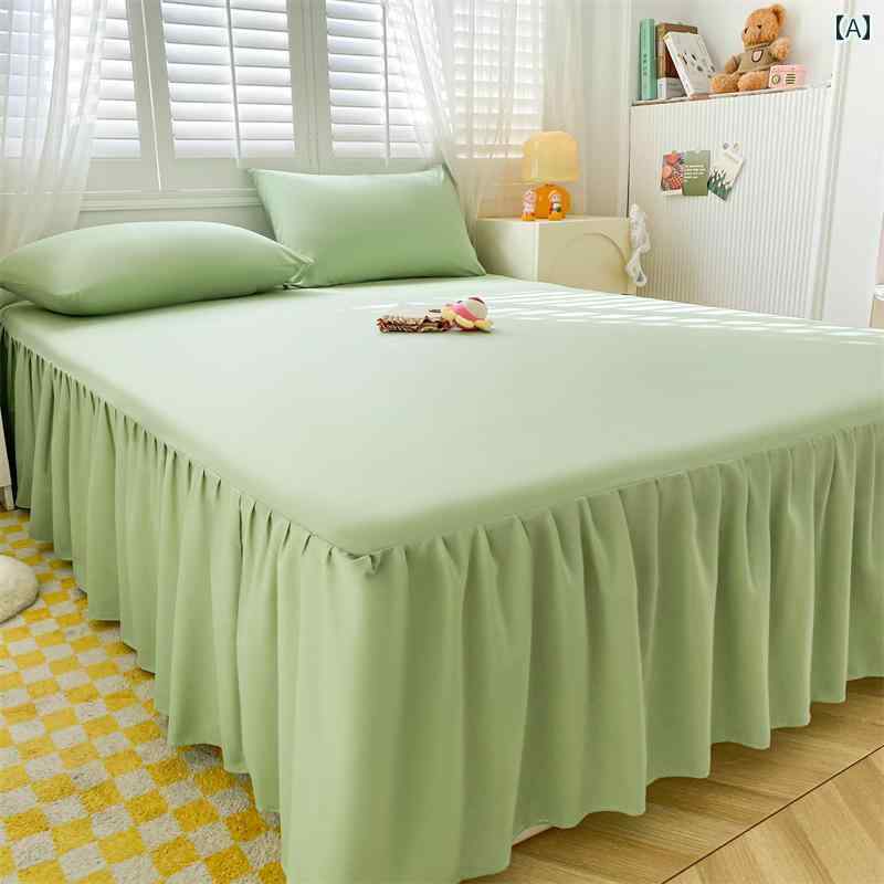 ベッドシーツ おしゃれ ベッドスカート ウォッシュ コットン ベッド スカート シングル ピース オール ..