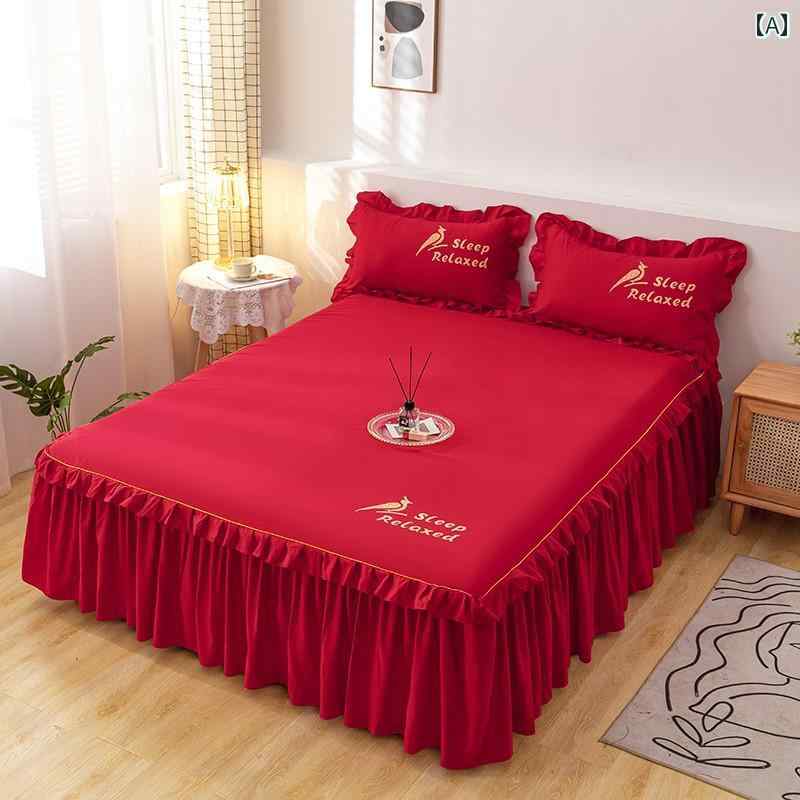 ベッドシーツ おしゃれ ベッドスカート ベッド スカート シングル ピース 綿 高級 シーツ 滑り止め ス..