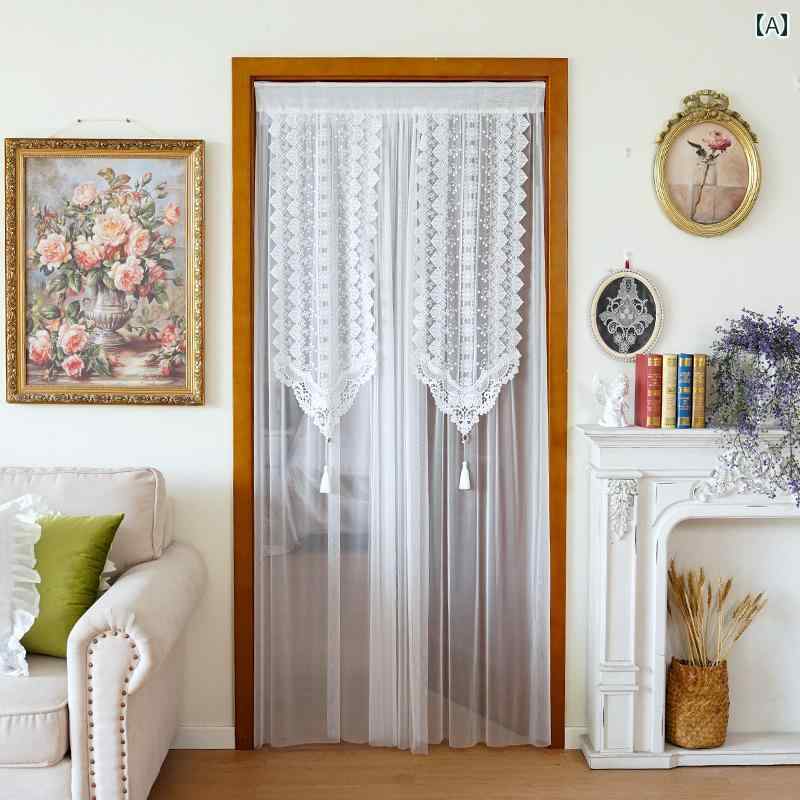 レース カーテン インテリア オール シーズン 折々の 刺繍入り 間仕切り カーテン 高級 パンチ フリー ..