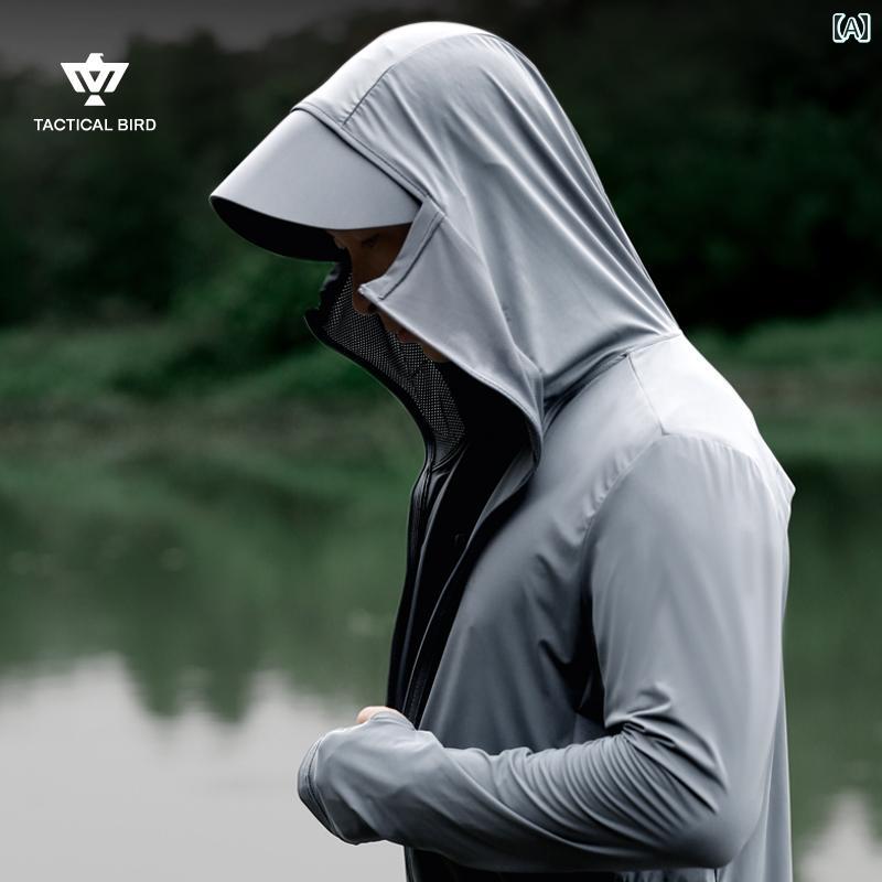 フィッシング ウェア 釣り タクティカル バード 男性 専用 プロ 仕様の 日焼け防止 釣り 服 ライト ジャケット ウィンドブレーカー 大きいサイズ 冷感