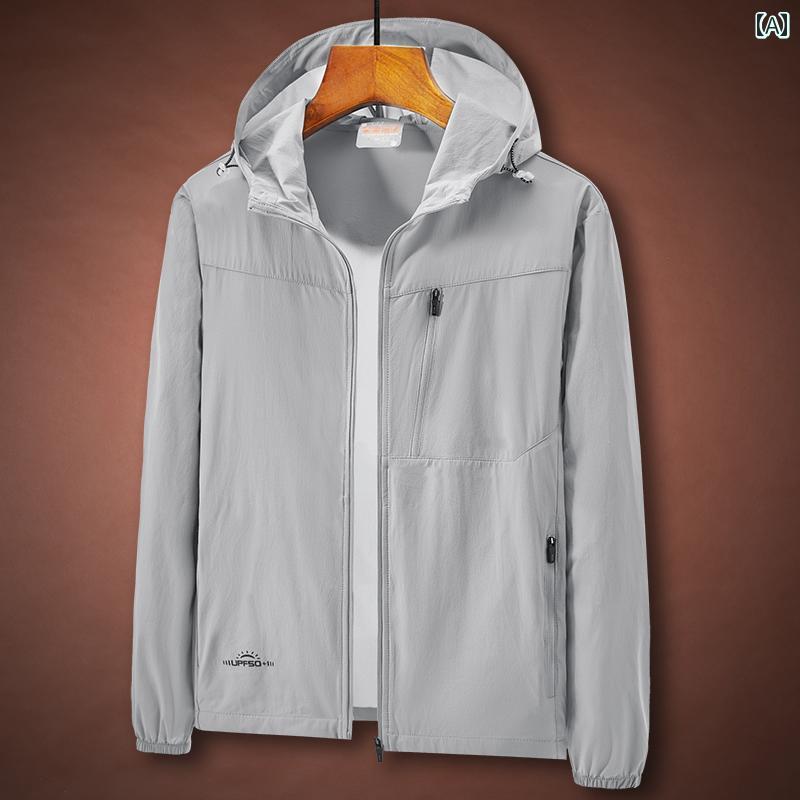 フィッシング ウェア 釣り 日焼け防止 服 メンズ 夏 薄手 通気性 ゆったり 肌着 おしゃれ 登山 フード付き 釣り ジャケット