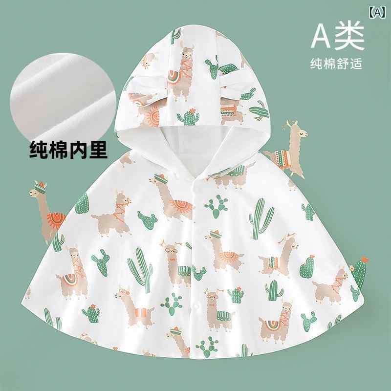 ケープ ベビー マント 男の子と 女の子 手の 届く 綿の 春秋 ベビー マント 外出用 秋冬 防風 ジャケッ..