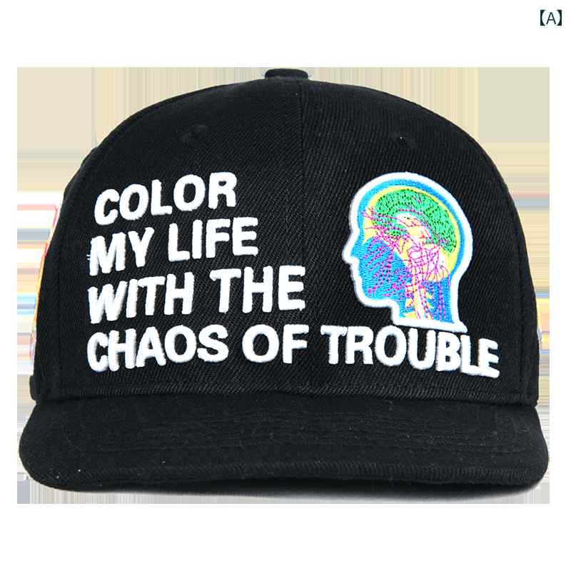 レディース ベースボール キャップ WebSurfGroup ブレイン ベースボール キャップ アメカジ 刺繍入り 男女 カップル フラット つば トラック ハット