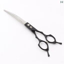 ペット用 ハサミ カット Zilong 65 / 7インチの 高級 プロ用 美容師用 下向き 湾曲 鋏と カー リング 鋏 テディ ヘア トリミング用 かわいい ペット スタイリング ペット用 ハサミ
