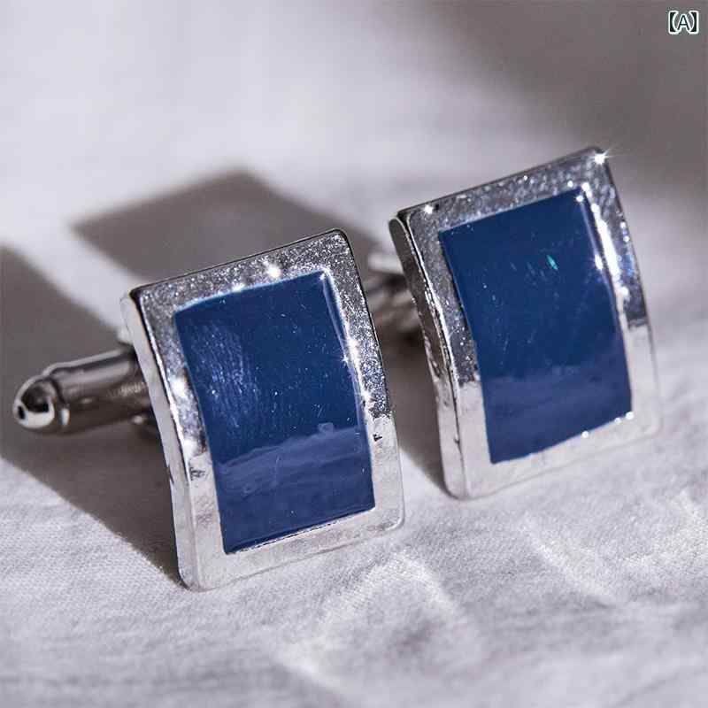 カフスボタン メンズ ワンポイント Mr Lu San メンズ シャツ アクセサリー イタリア パーティー 結婚式..