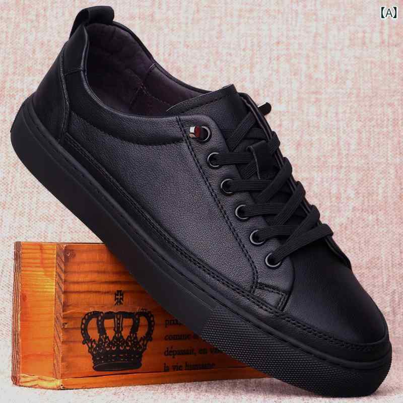 革靴 ビジネスシューズ 男性用 牛革 メンズ 夏 革 カジュアル シューズ スニーカー 英国 スタイル 通気性 ビジネス ソフト ソール ブラック