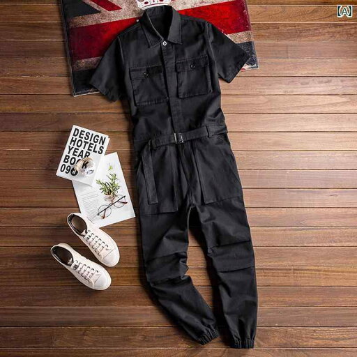 メンズ オーバーオール つなぎ 男の子と 女の子向け 夏の ジャンプスーツ バーの 作業着 ショー パフォーマンスの 服 半袖 スーツ 日常の カジュアルウェア メンズ オーバーオール つなぎ 男の子と 女の子向け 夏の ジャンプスーツ バーの 作業着 ショー パフォーマンスの 服 半袖 スーツ 日常の カジュアルウェア