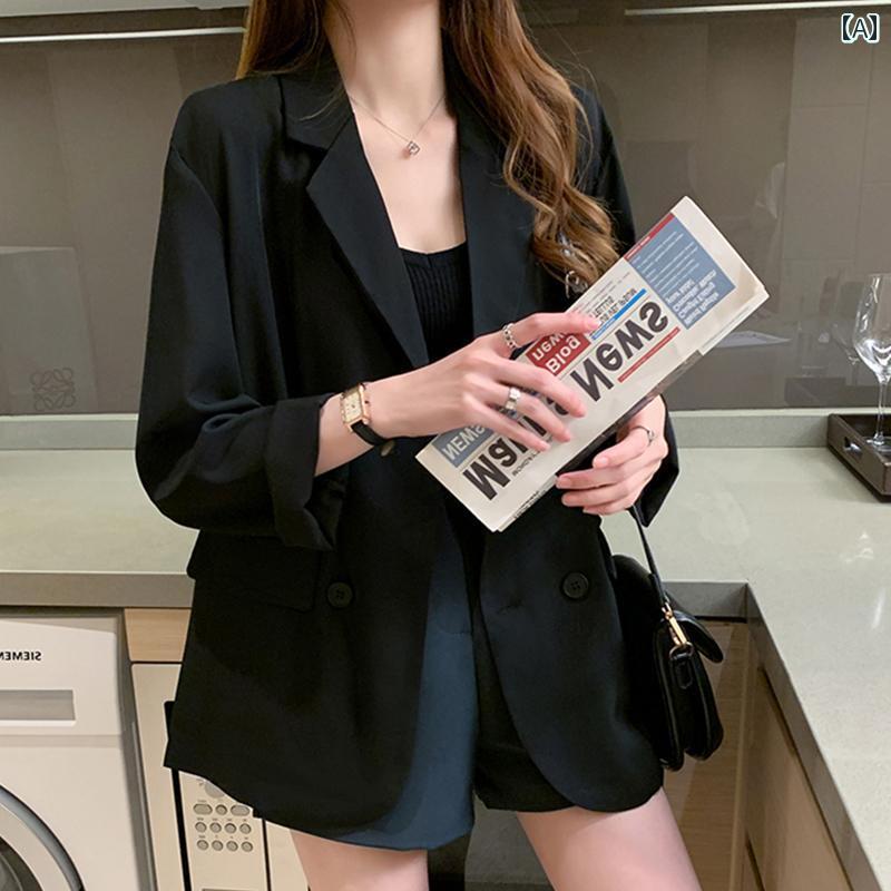 スーツ ジャケット スタイル レディース 春秋 薄手 長袖 スーツ ジャケット レディース カジュアル ハイエンド 職場 抗し わ アイロン フリー トップ 夏