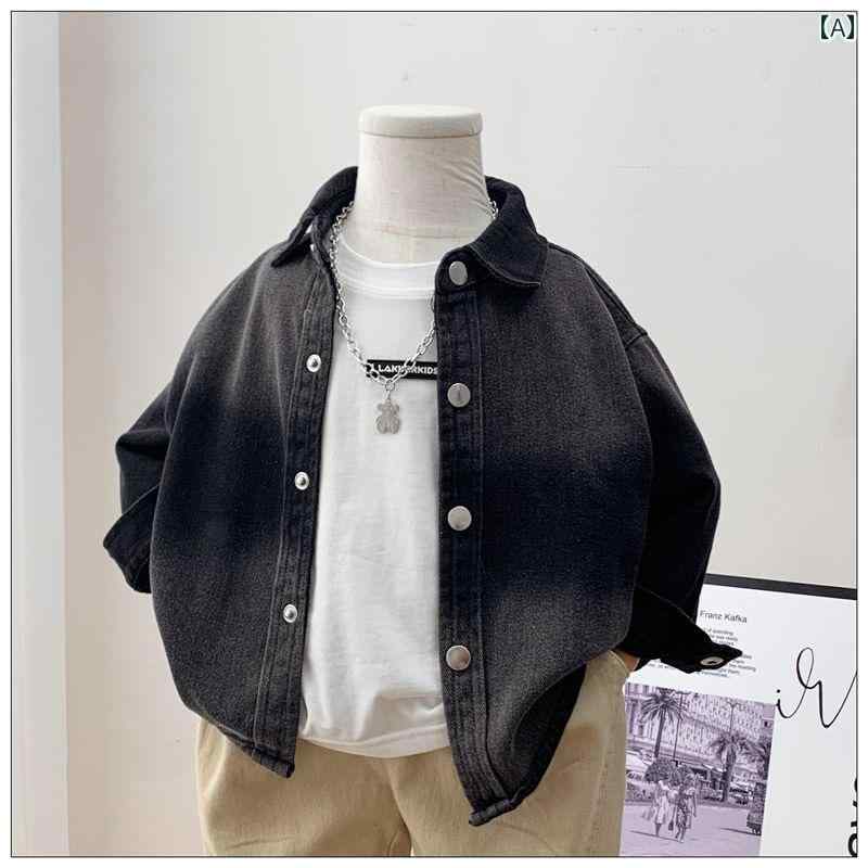 Rakuten - キッズ デニムジャケット かっこいい 子供服の 男の子 デニムジャケット 2025 春の ベビー 春秋 ジャケット 子供 カジュアル トップ