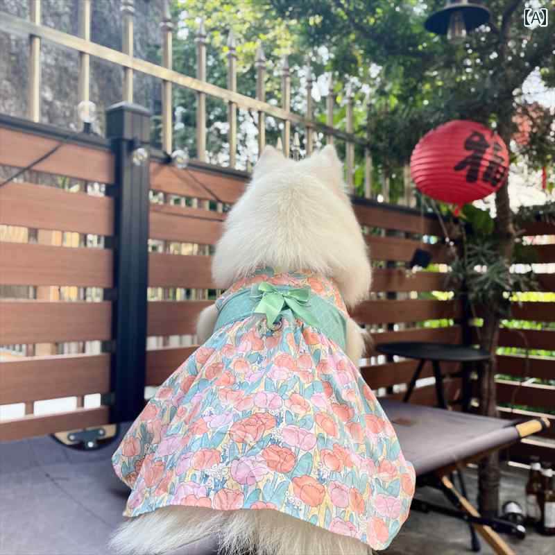 大型犬 犬服 おしゃれ ペットの 大型 犬用 チェスト バック スカート 中型 犬 ドレス サモエド ゴール..