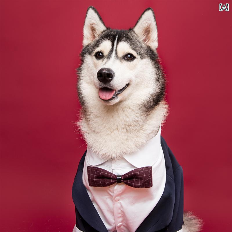 大型犬 犬服 おしゃれ 犬 スーツ ドレス コーギー 柴犬 サモエド 大型 服短 足 キャプテン 多 色 オプション