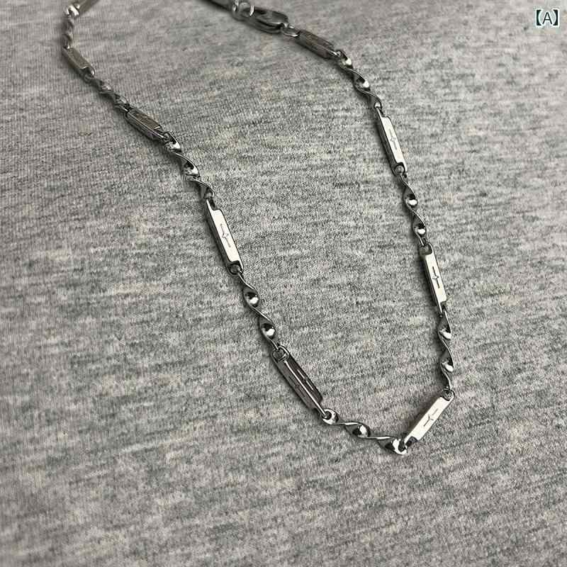 メンズ ネックレス チェーン 男性用 オール イン ワン チタン スチール ネックレス スター バー スト メビウス シンプル ハイエンド 色褪せ しない