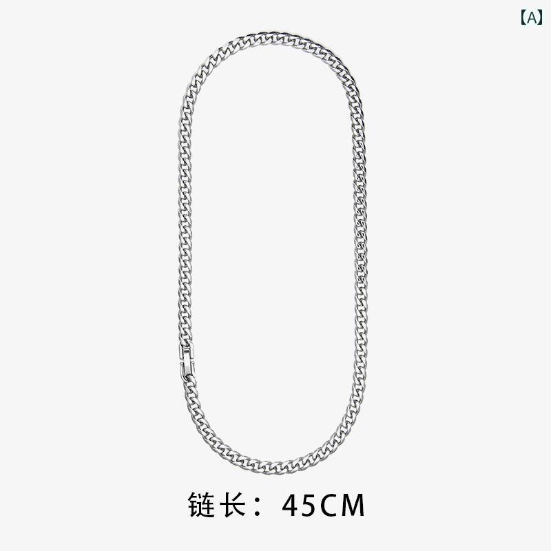 メンズ ネックレス チェーン SAZ 色褪せにくい ヒップ ホップ スタイル キューバ ネックレス メンズ チ..