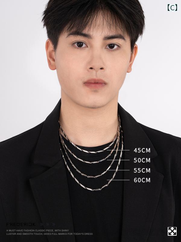 メンズ ネックレス チェーン FDK プレーン 竹 チェーン ネックレス メンズ 秋冬 個性 シンプル 万能 ラインストーン ヒップ ホップ ユニセックス