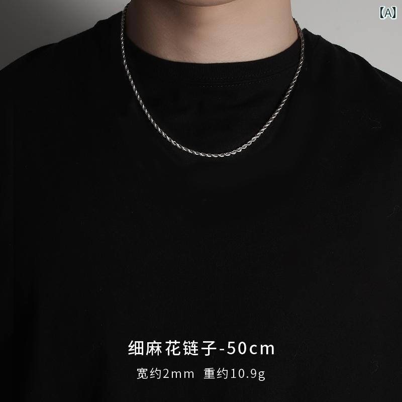 メンズ ネックレス チェーン メンズ チェーン アクセサリー プレーン 鎖骨 アメリカン ヒップ ホップ ..