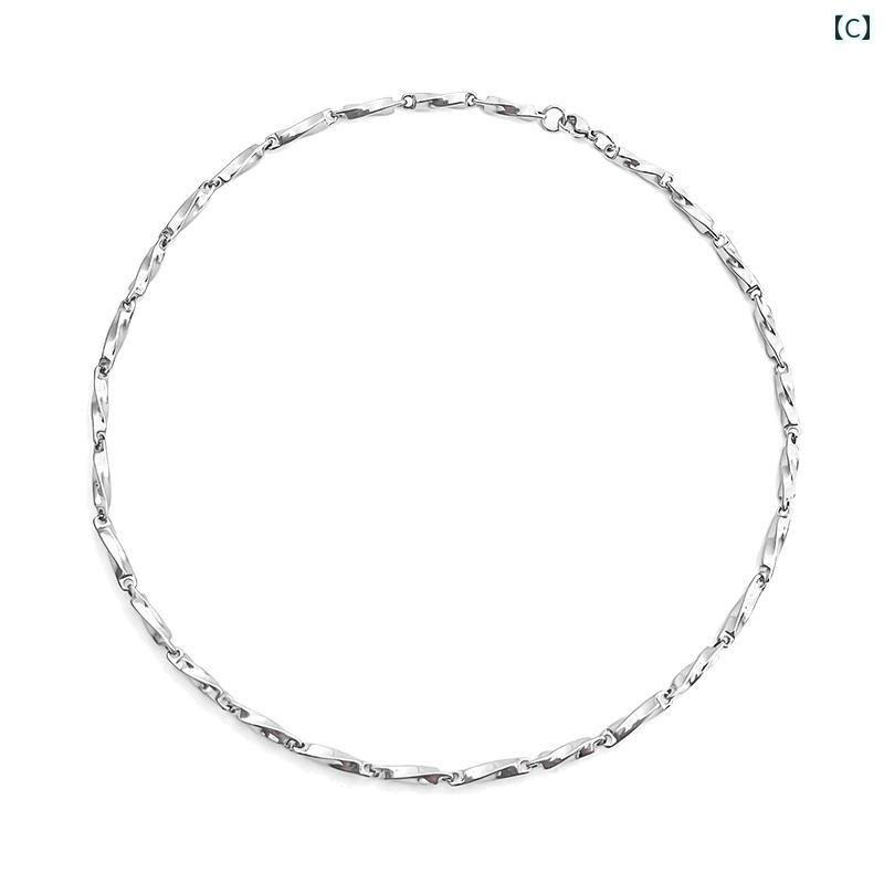 メンズ ネックレス チェーン 色褪せにくい メンズ ネックレスな チタン 鋼 シンプルで ハイエンド チェーン アクセサリーの 鎖骨 ネックレス