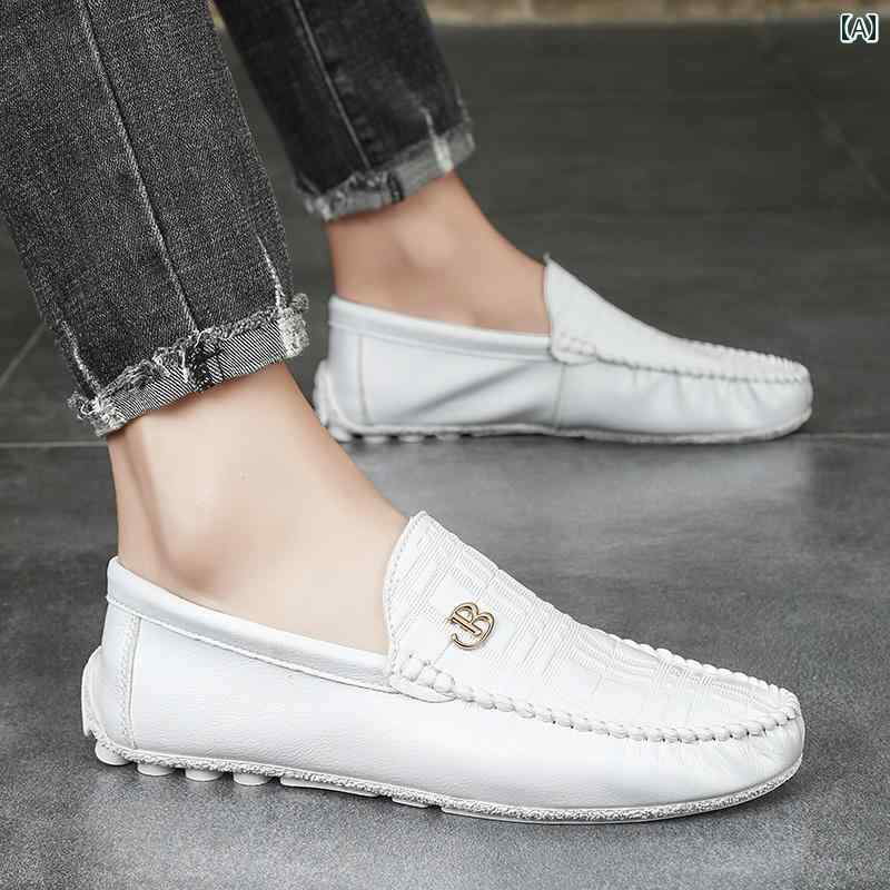 ドライビング シューズ 万能 メンズ メンズ 2024 春 韓国 スリッポン カジュアル レザーシューズ シューズ ドライビングシューズ