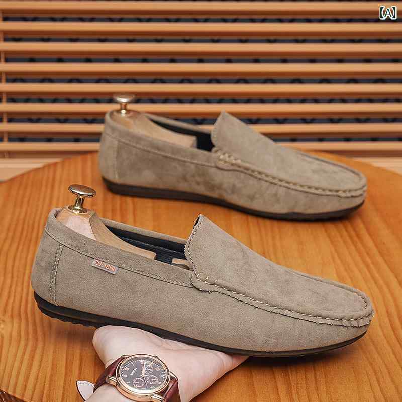 ドライビング シューズ 万能 メンズ メンズ 夏の スニーカー スリッポン レザーシューズ ローファー ド..