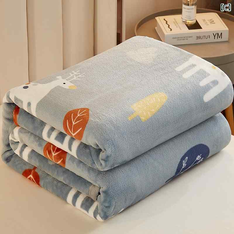 ブランケット おしゃれな スタイル ミルク フリースブランケット キルト 厚手 冬用 コーラル フランネル ベッド シーツ エアコン ブランケット オフィス 昼寝用 3