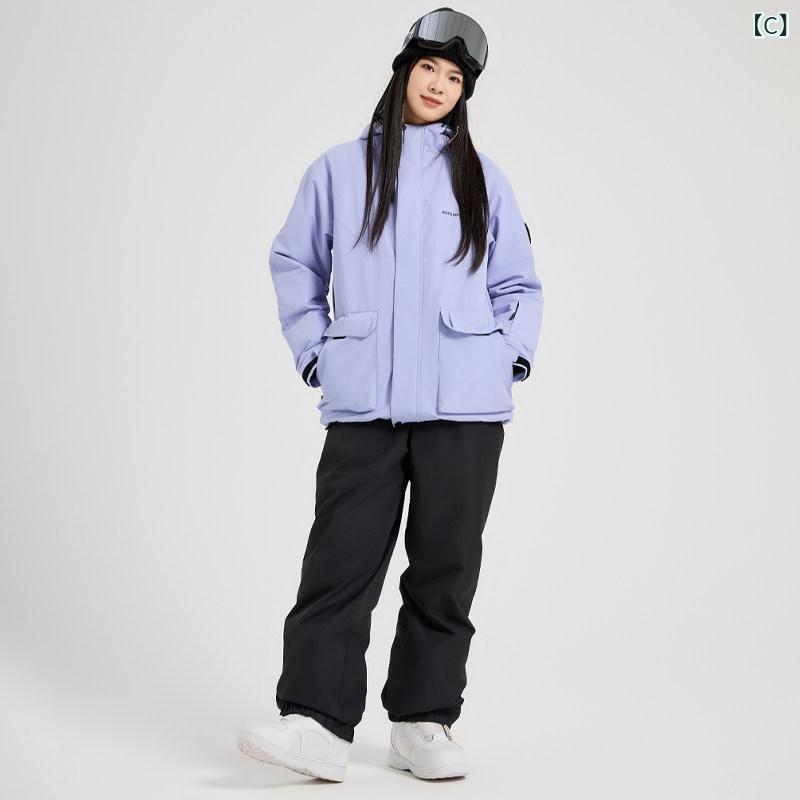 LAONsChoiceのスキー スノボー ウェア 2024年 新型 スキー スーツ 男女兼用 防水 防風 シングル ボード ダブル 暖かい 冬用 厚手｜アングル3