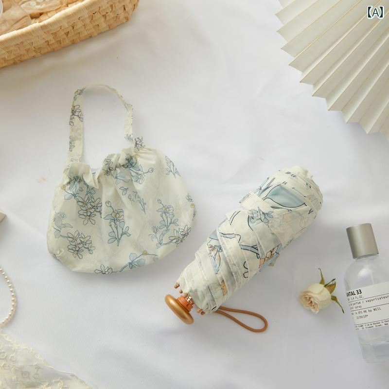 日傘 日焼け防止 コンパクト 軽量 50 % 折りたたみ 式 コンパクト ポータブル サンシェード 傘 日焼け防止 UV カット 二 重層 ブラック プラスチック サン 女性用晴れの 日も 雨の 安心