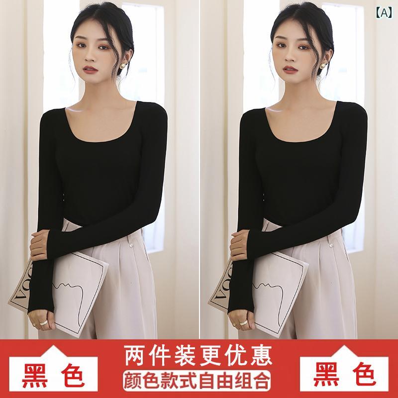 レディース トップス シンプル 無地 レディース モダール レイヤリング シャツ 秋冬 2025 スタイル ブ..