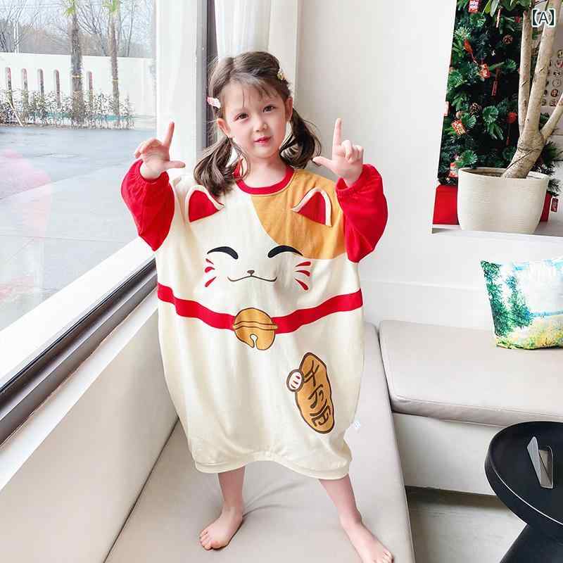 子供 ガウン パジャマ 子供用 ナイトガウン 綿 春服 男の子用 パジャマ 長袖 女の子用 ナイトドレス 春..