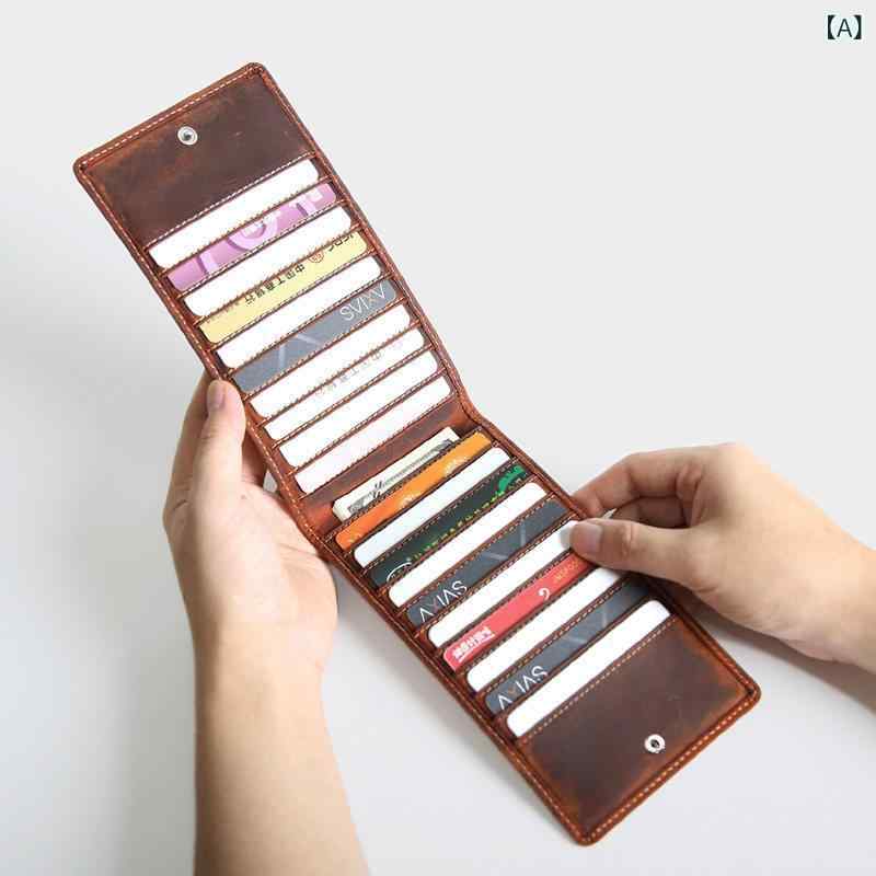 カード ケース お財布 メンズ第一層 牛革 マルチ カード レトロ カードホルダー 革...