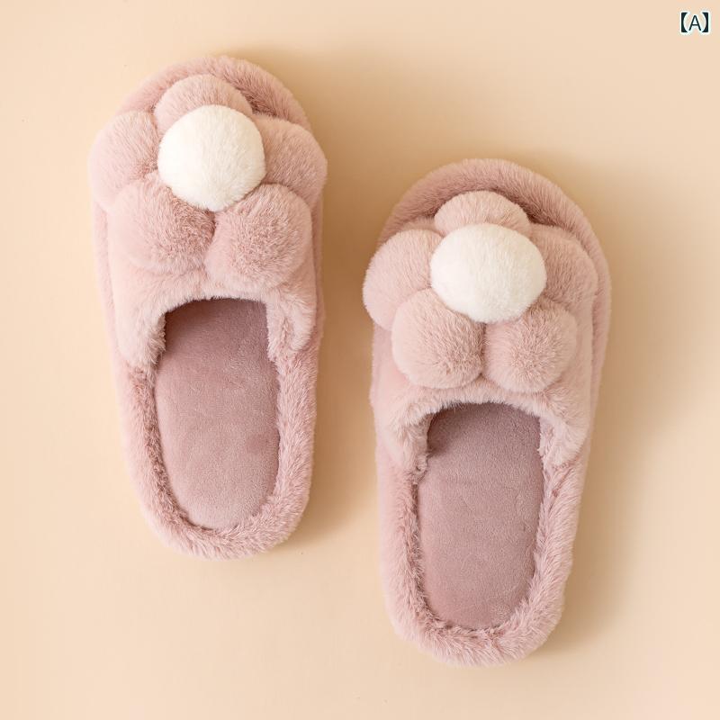 快適 室内用 スリッパ 女性用 コットンスリッパ 秋冬 室内 家庭用 冬用 厚底 滑り止め かわいい 暖かい..