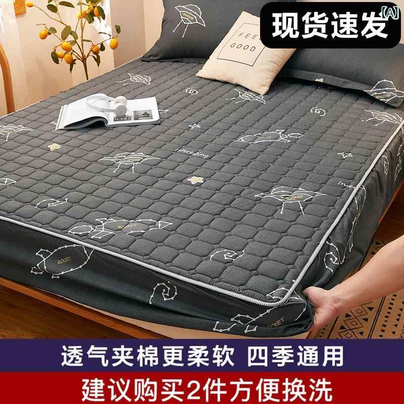 マットレス カバー インテリア コットン ディラン キルティング フィットシーツ シングル ピース マッ..