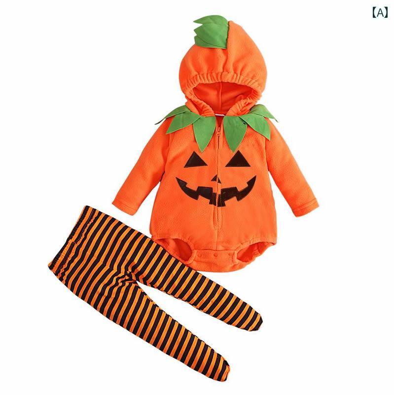 かぼちゃ おもしろ ハロウィン ベビー コスチューム コスプレ カボチャ型 足 カバー 秋冬 1歳 赤ちゃん..