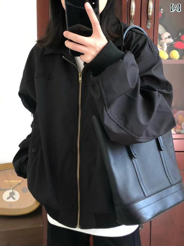 春秋 レディース カジュアル ジャケット アメリカン レトロ ベースボール ジャケット レディース 2025 ..