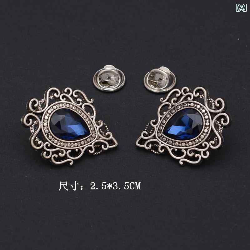 ブローチ ワンポイント コサージュ 高級 韓国 ジュエリーカラー ピン ブローチ メンズレディース カラー ボタン 拍車 レディース スカーフ