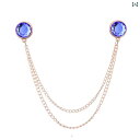 ブローチ ワンポイント コサージュ 韓国 ガラス ラインストーンの 首輪 レディース シャツ チェーン メンズ タッセル カラー ピン クラシック 小さい ブロ...