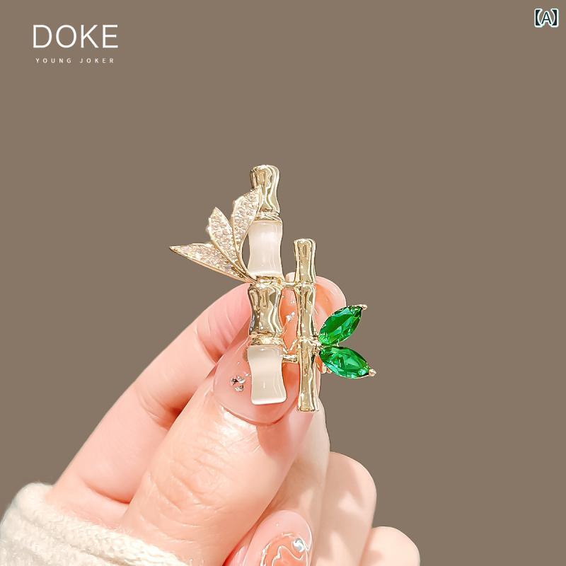 ブローチ ワンポイント コサージュ 安全な 竹の ブローチ ハイエンド メンズ レディース 上昇 する 格 贅沢 なを 象徴 コサージュ 創造的な ピン アクセ...