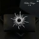 ブローチ ワンポイント コサージュ シンプルで スタイリッシュな ひまわり ブローチ メンズレディース スーツ アクセサリー コート ピン 固定 装飾 万能 コ...