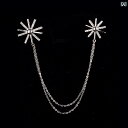 ブローチ ワンポイント コサージュ シンプル ブローチ 韓国で エレガントな 小さい 襟ピン チェーン コサージュ メンズスーツ シャツ 襟 ボタン アクセサリ...