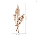 コサージュ メンズ アクセサリー シンプルで な 立体 メープルリーフ ブローチ メンズ レディースの スーツ シャツ 襟 メタル ダブル リーフ 襟ピン アク...