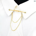 コサージュ メンズ アクセサリー な 男性用と レディースシャツ ボタン タッセル チェーン カラー クリップ 韓国 レトロ ゴールドカラー アクセサリーの