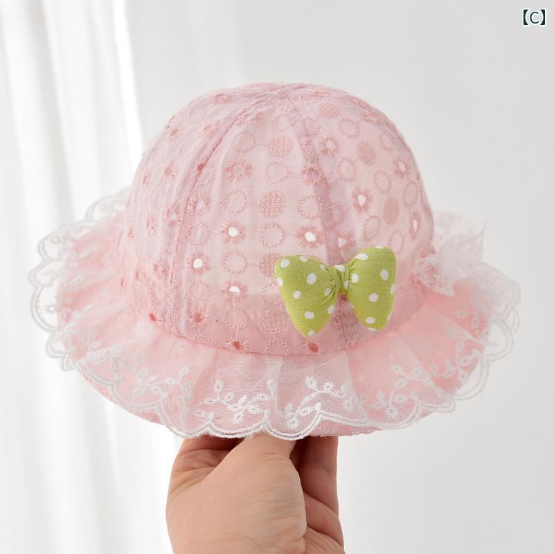 キッズ ベビー サンハット かわいい ベビー 帽子 夏の レディース 赤ちゃん フィッ...