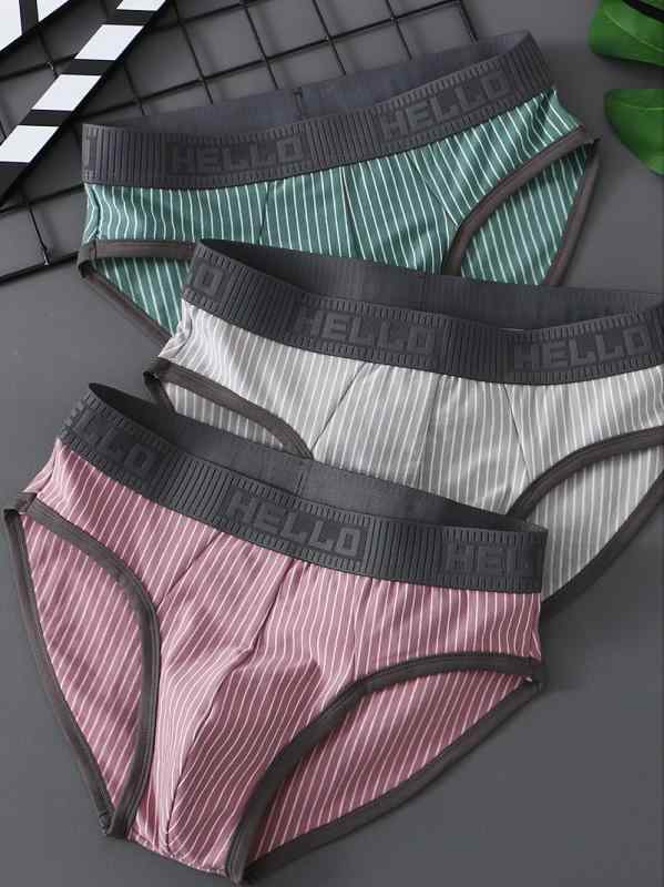 フィット感抜群の メンズ ブリーフ メンズ 下着 綿 ブリーフ 快適 通気性向け 個性的 ストライプ ボー..