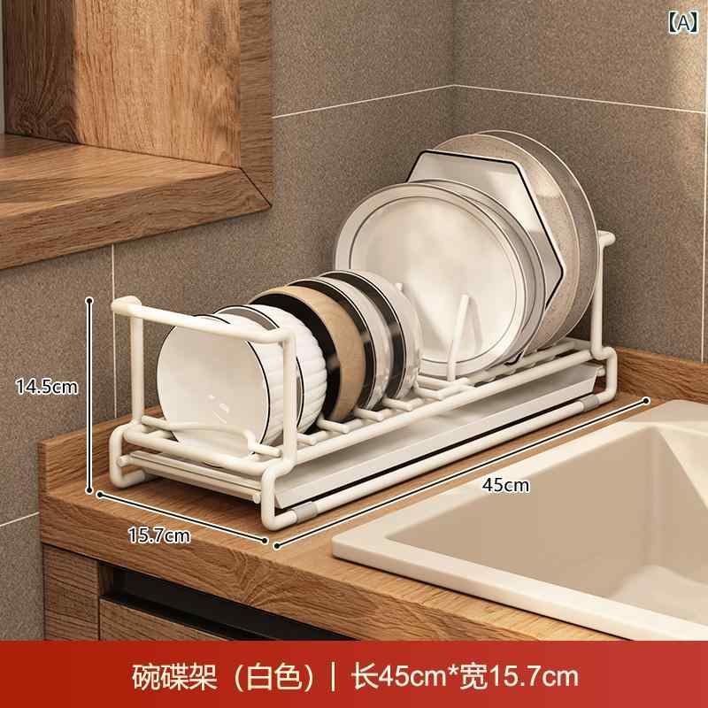 キッチン 収納 ラック 快適 キッチン 排水 皿 ラック 小型 シングル 層 シンク上の 小さい キャビネッ..