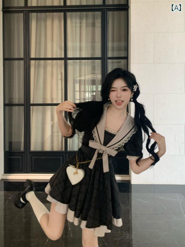 キュートな ドレス スタイル ブロブ ランの ほんのり ヨーグルト 風 カレッジ 風の 年齢を 感じさせに..