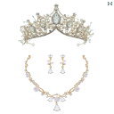 キッズ アクセサリー かわいい 子供の 王冠 ネックレス 耳 クリップ スリーピーススーツ キャットウォーク パフォーマンス ドレス アクセサリー 誕生日 ギフ...